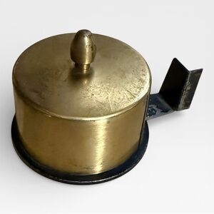 Vintage 1960’s Brass Postage Stamp Dispenser with Serrated Cutter